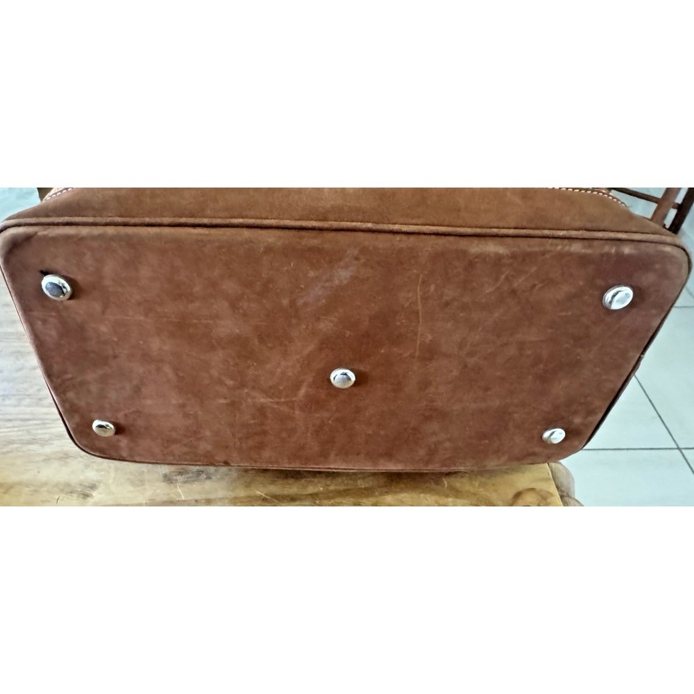 Vintage Guatemalan Artisan Handmade Woven Cotton Huipil & Leather Bag Oversized - Picture 10 of 13